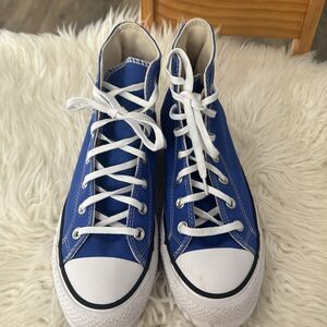 Converse All Star Chuck Taylor Blue and White High-Top Sneakers Size8